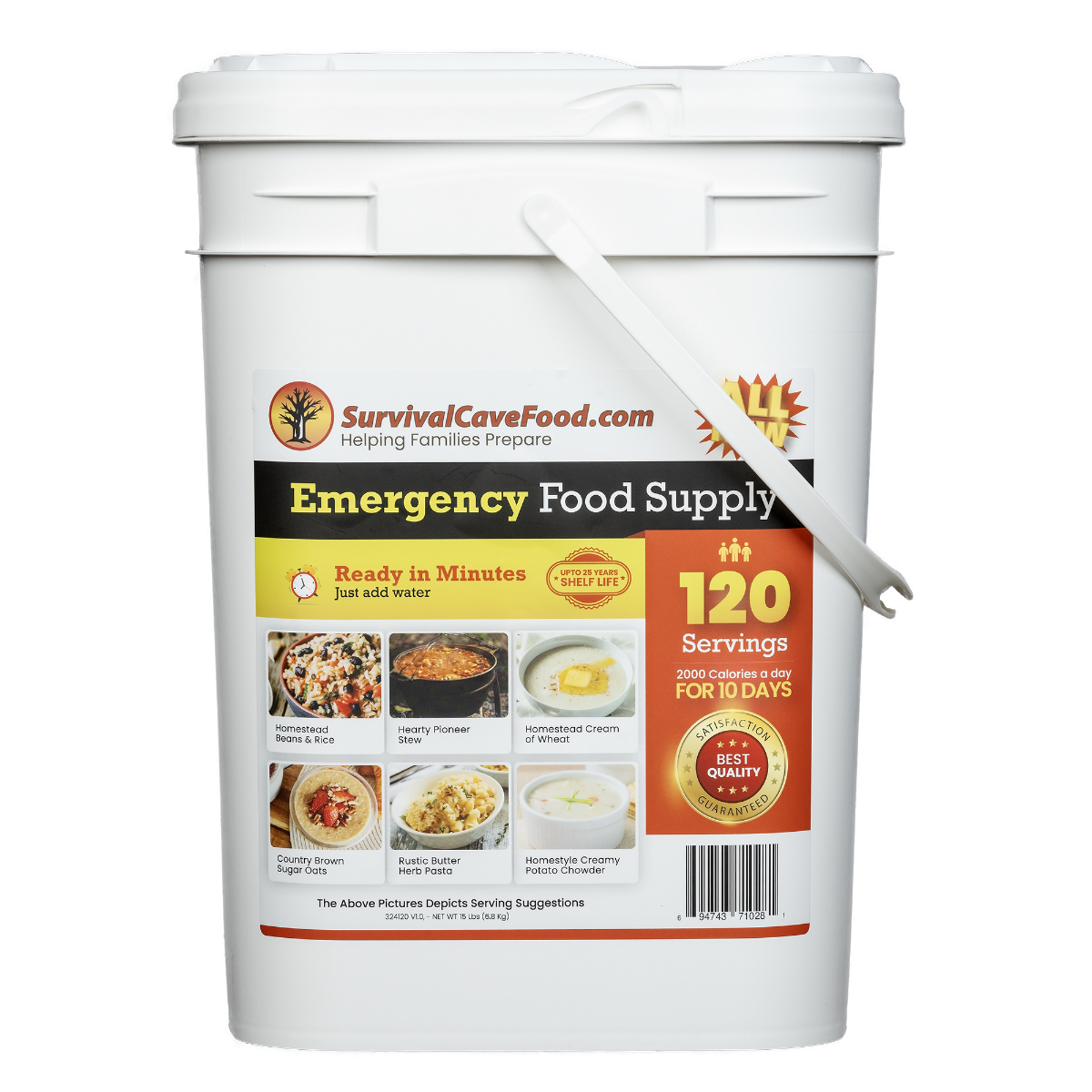 Survival Cave Food - 120-Serving Emergency Meal Kit