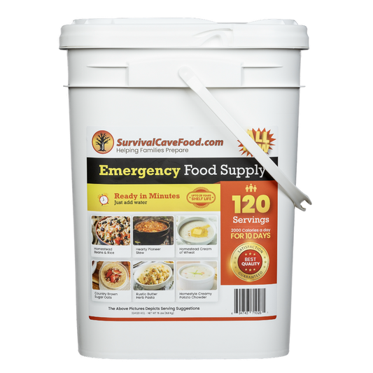 Survival Cave Food - 120-Serving Emergency Meal Kit