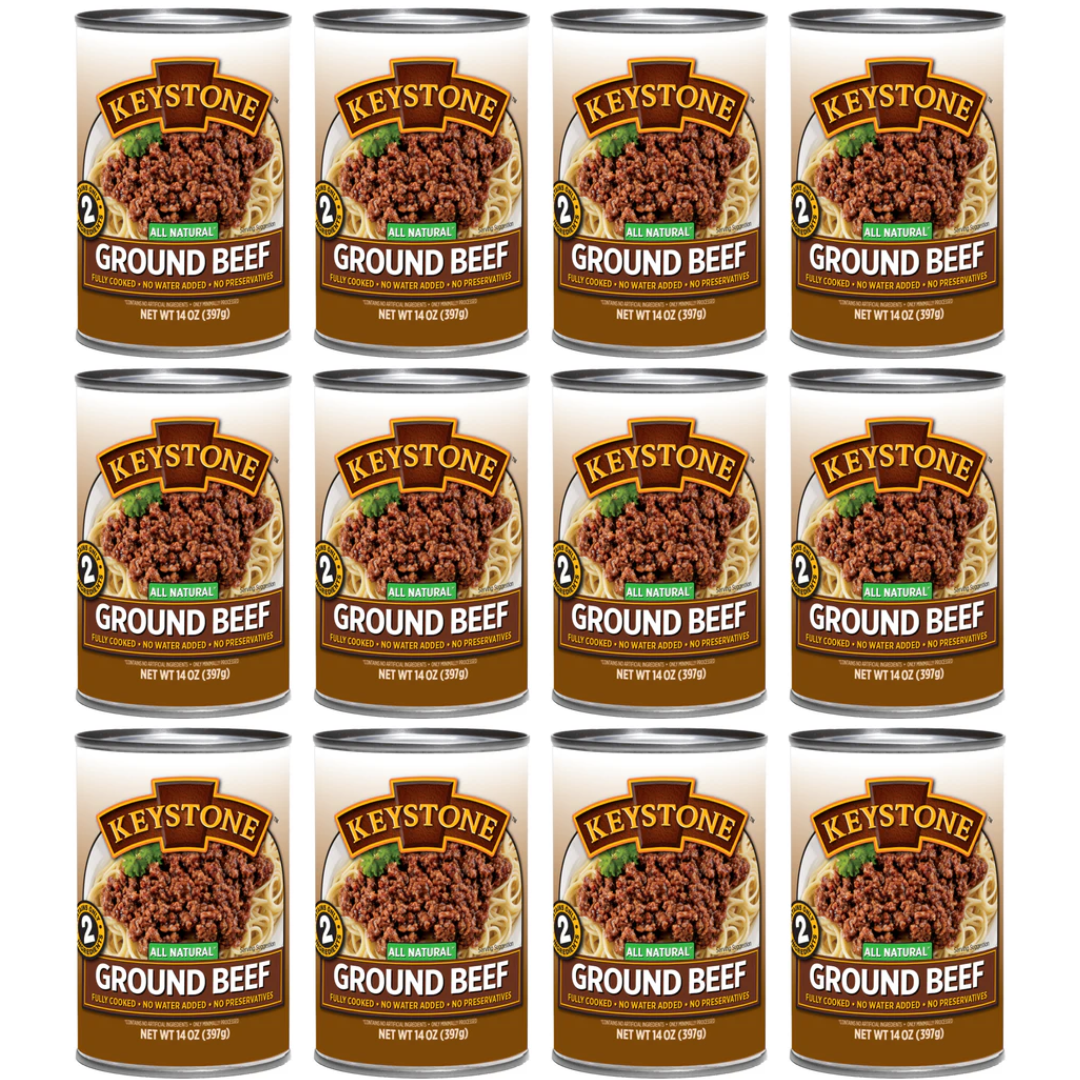 Keystone Meats All Natural Ground Beef 14 Oz Can