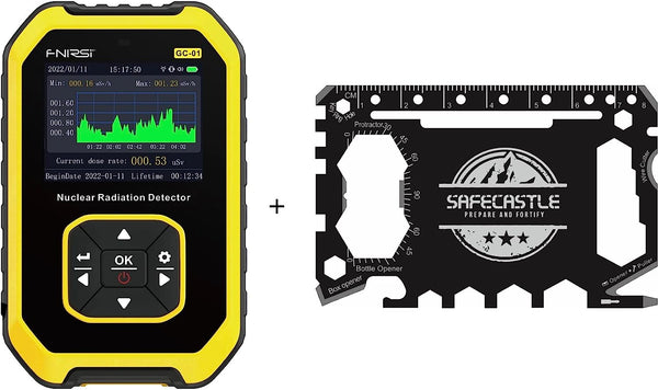 FNIRSI GC-01 Geiger counter Nuclear Radiation Detector - Personal Dosi –  Safecastle