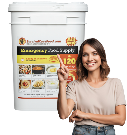 Survival Cave Food - 120-Serving Emergency Meal Kit