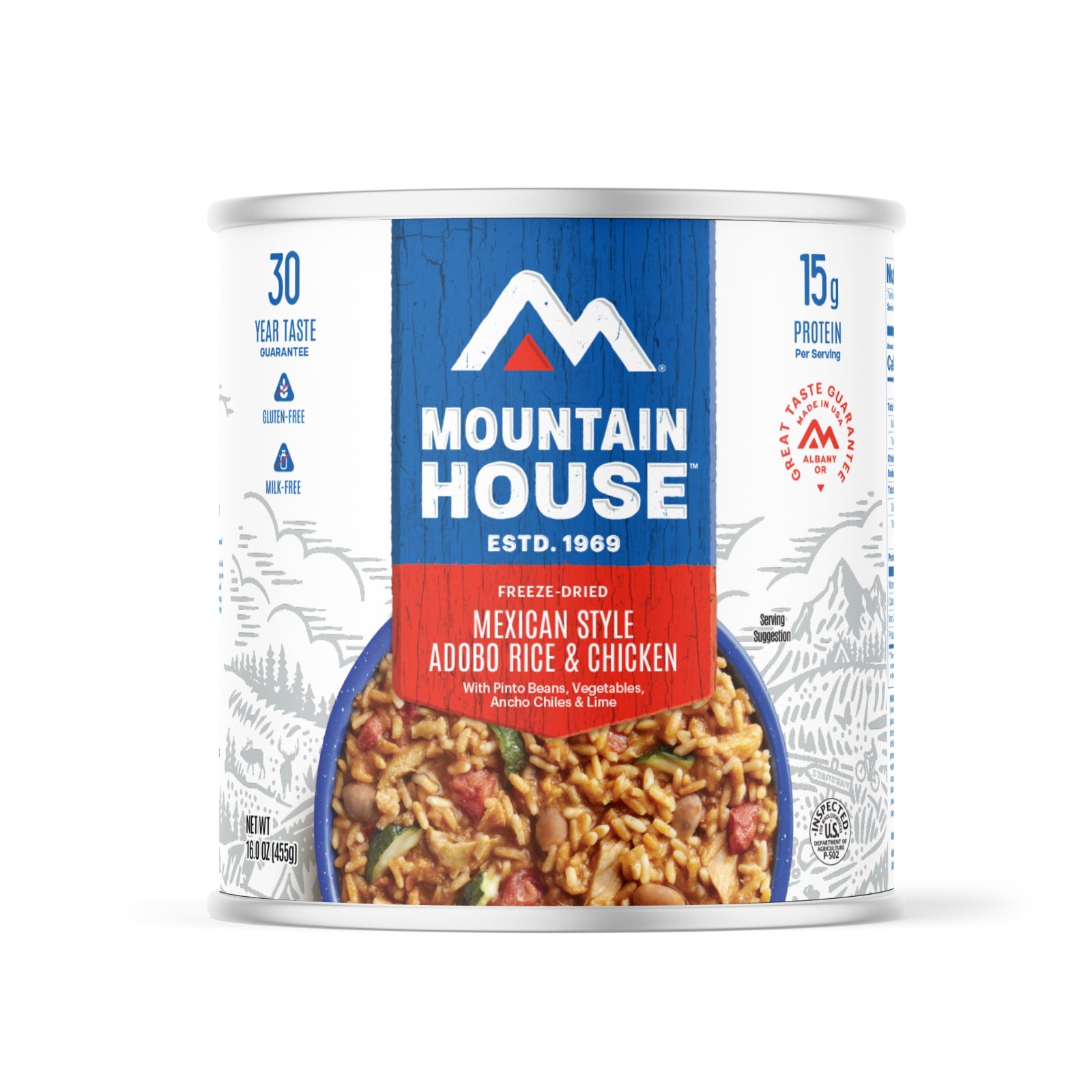 Mountain House Mexican Style Adobo Rice & Chicken CLEAN LABEL #10 Can