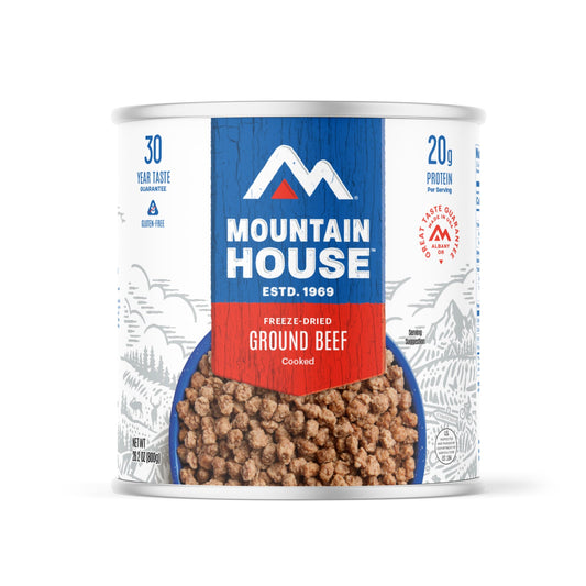 Mountain House Freeze Dried Ground Beef #10 Can | Emergency Food | 22 Servings | Gluten-Free