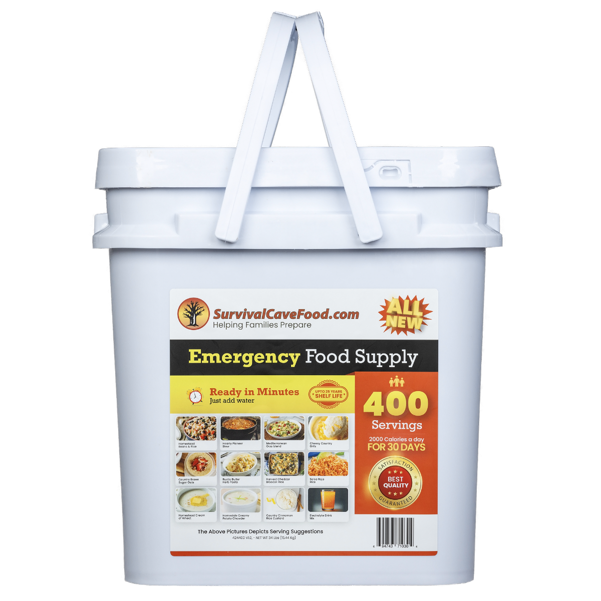 Survival Cave Food Ultimate 400-Serving Emergency Meal Kit