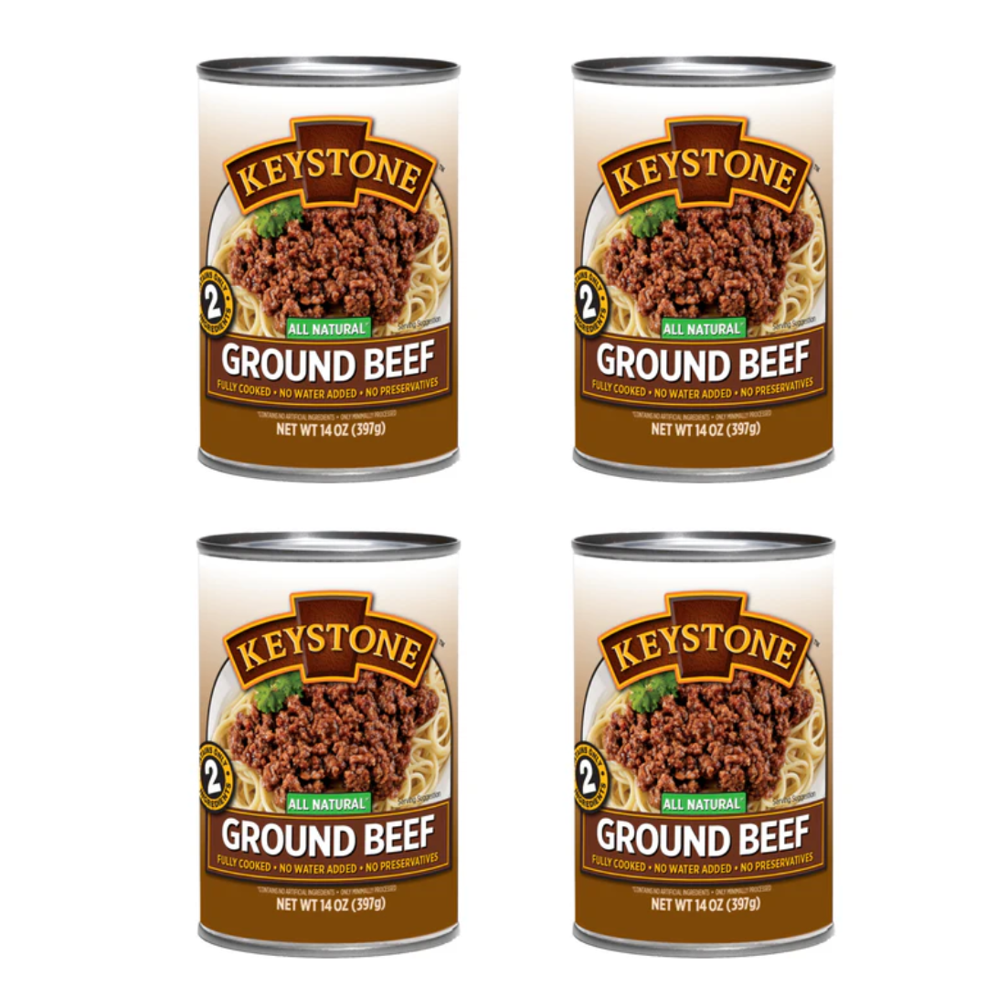 Keystone Meats All Natural Ground Beef 14 Oz Can