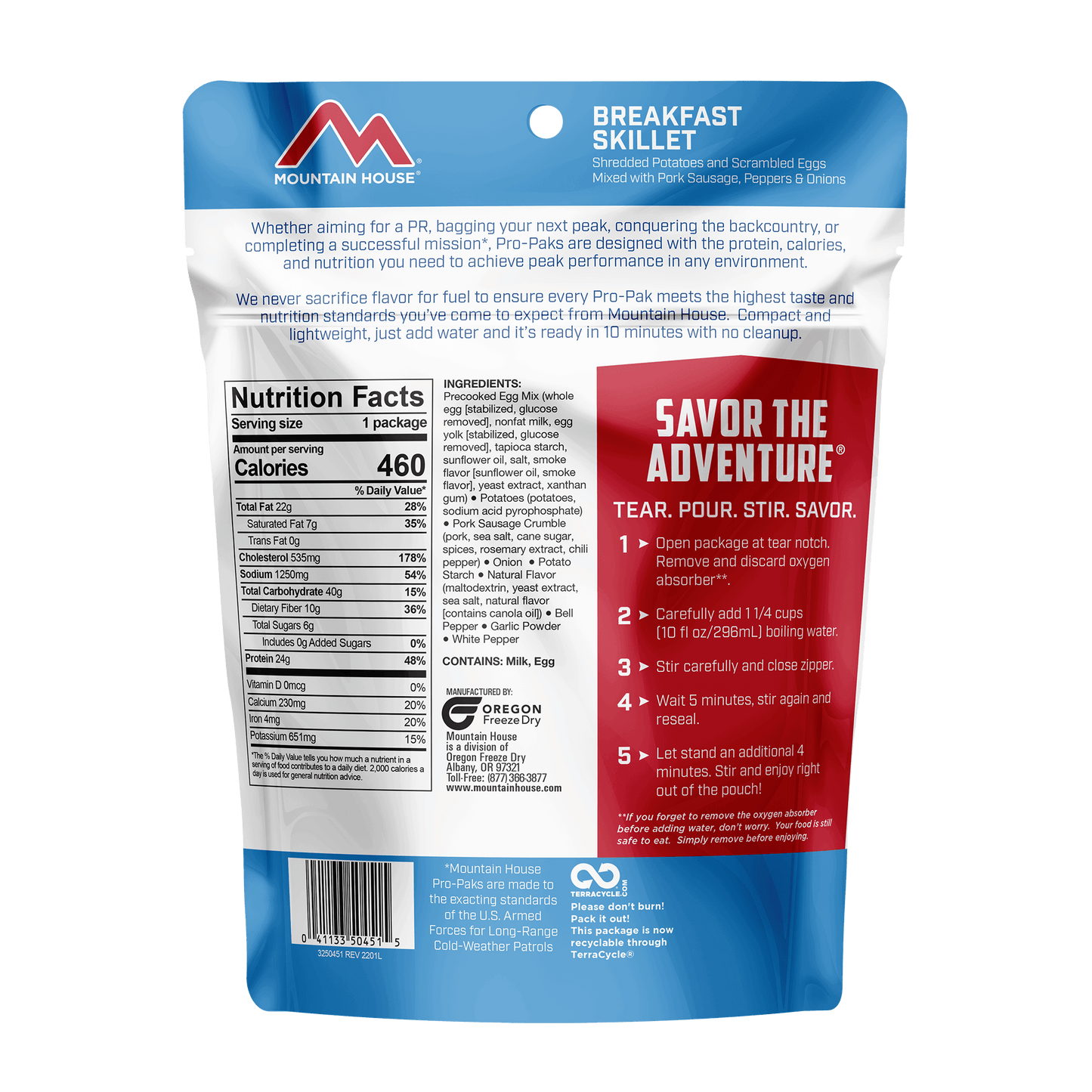 Mountain House Breakfast Skillet Pro-Pak® | Pack of 6 | Fuel Your Day with a Flavor-Packed Start