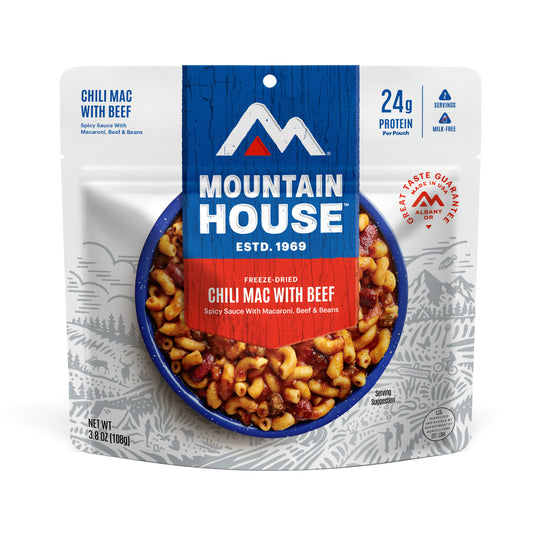 Mountain House Chili Mac with Beef Pouch 6 Pack | Emergency Meals