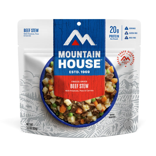 Mountain House Freeze-Dried Beef Stew - Pouch (6 Pack) | On-The-Go Meals