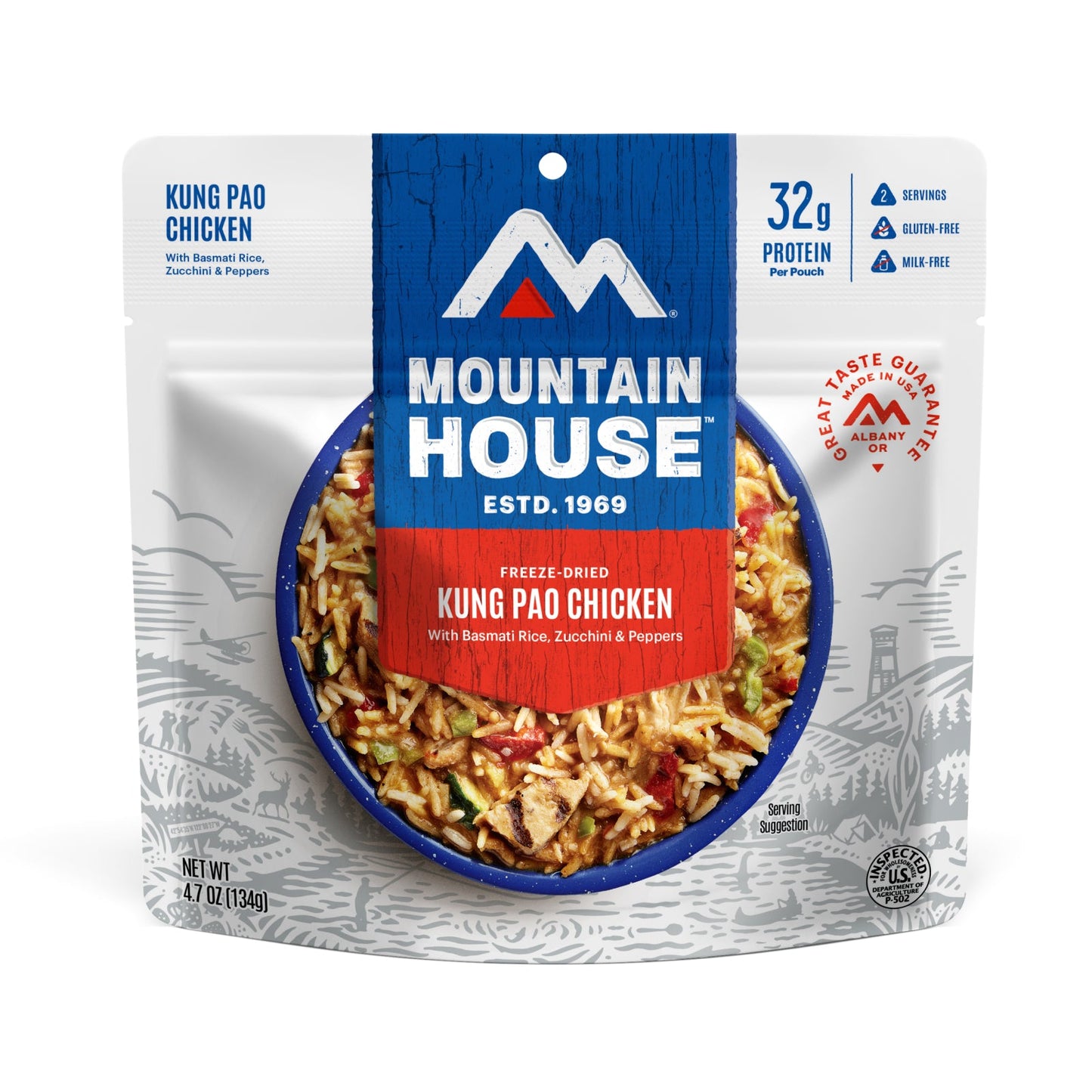 Mountain House Kung Pao Chicken – Freeze-Dried Meal (6 Pouches/Case)