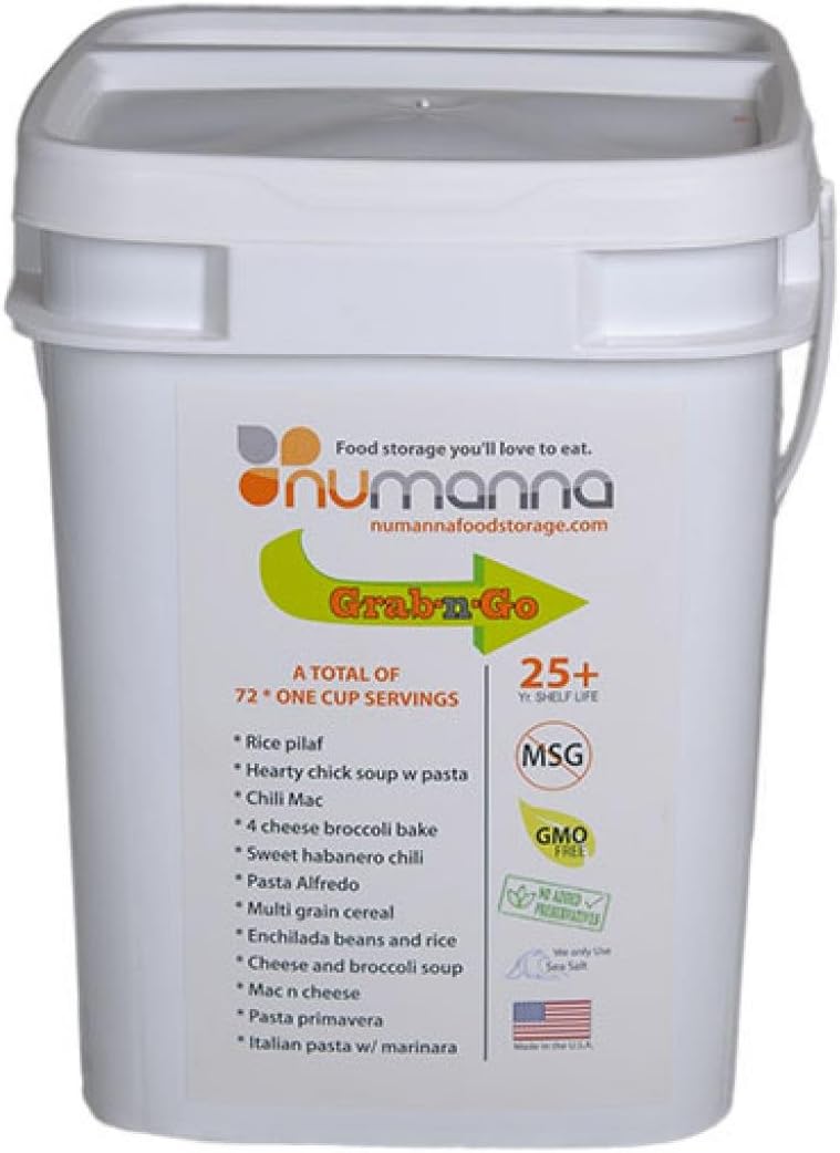 NuManna GMO-Free Food Storage One Month Grab 'N Go | 76 Servings