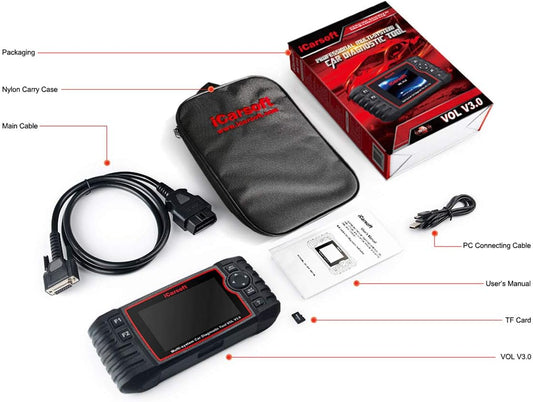 iCarsoft VOL V3.0 for Volvo/Saab Diagnostic Tool with auto VIN/Quick Test/Actuation Test