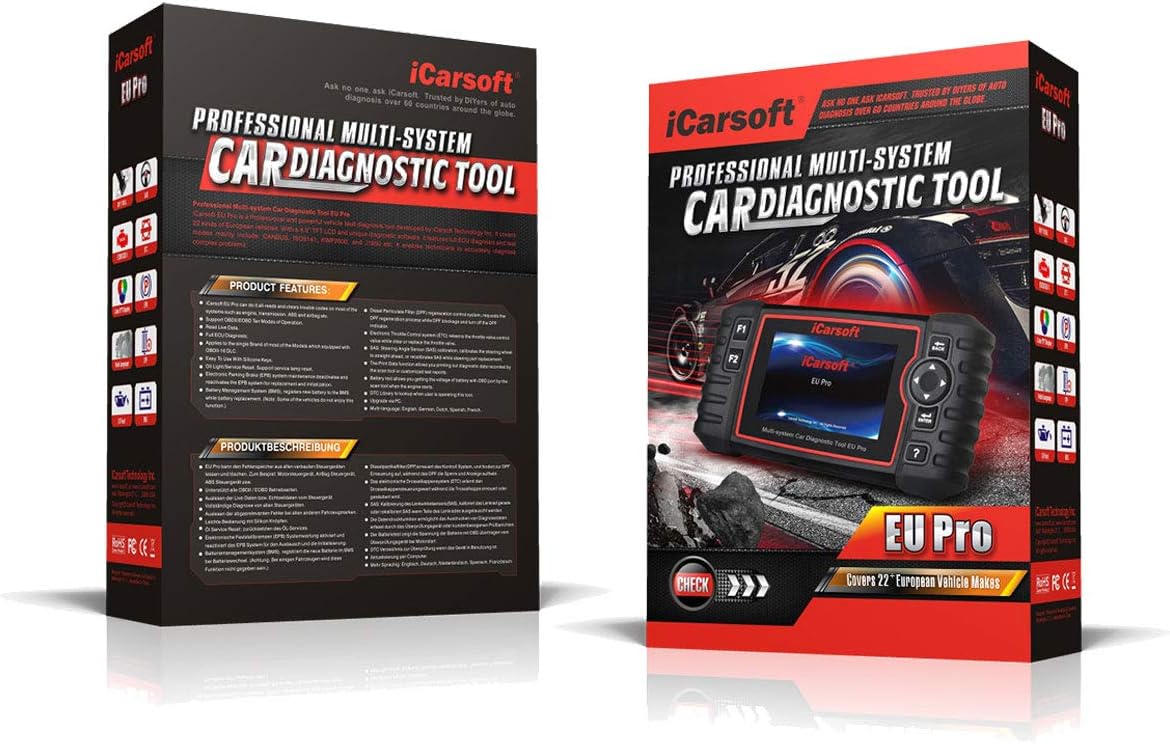 iCarsoft OBD II Diagnostic Tool EU Pro