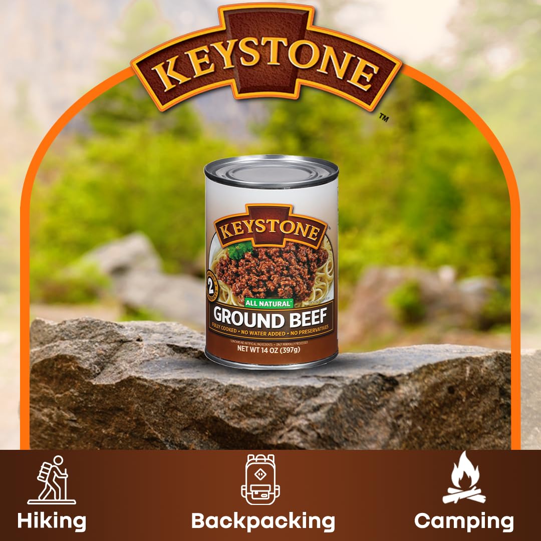 Keystone Meats All Natural Ground Beef 14 Oz Can