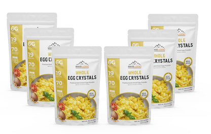 MOUNTAIN ESSENTIALS Whole Egg Crystals Pasteurized Dried Egg Powder 8 Oz Great for Breakfast and Camping Meals