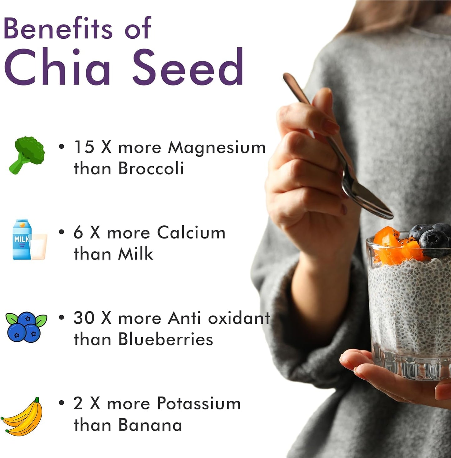 Mountain Essentials Premium Raw Chia Seeds (Black) - 8.8 Oz