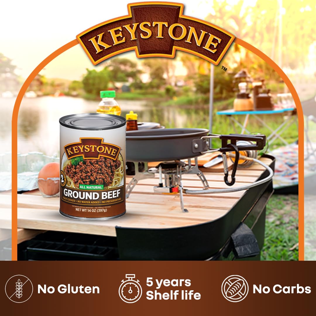 Keystone Meats All Natural Ground Beef 14 Oz Can