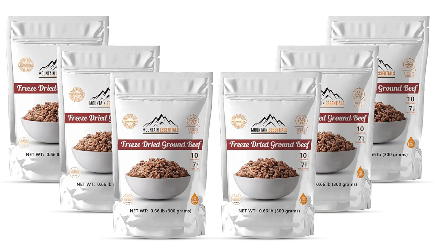 Mountain Essentials Freeze Dried Ground Beef Resealable Pouch 300 grams