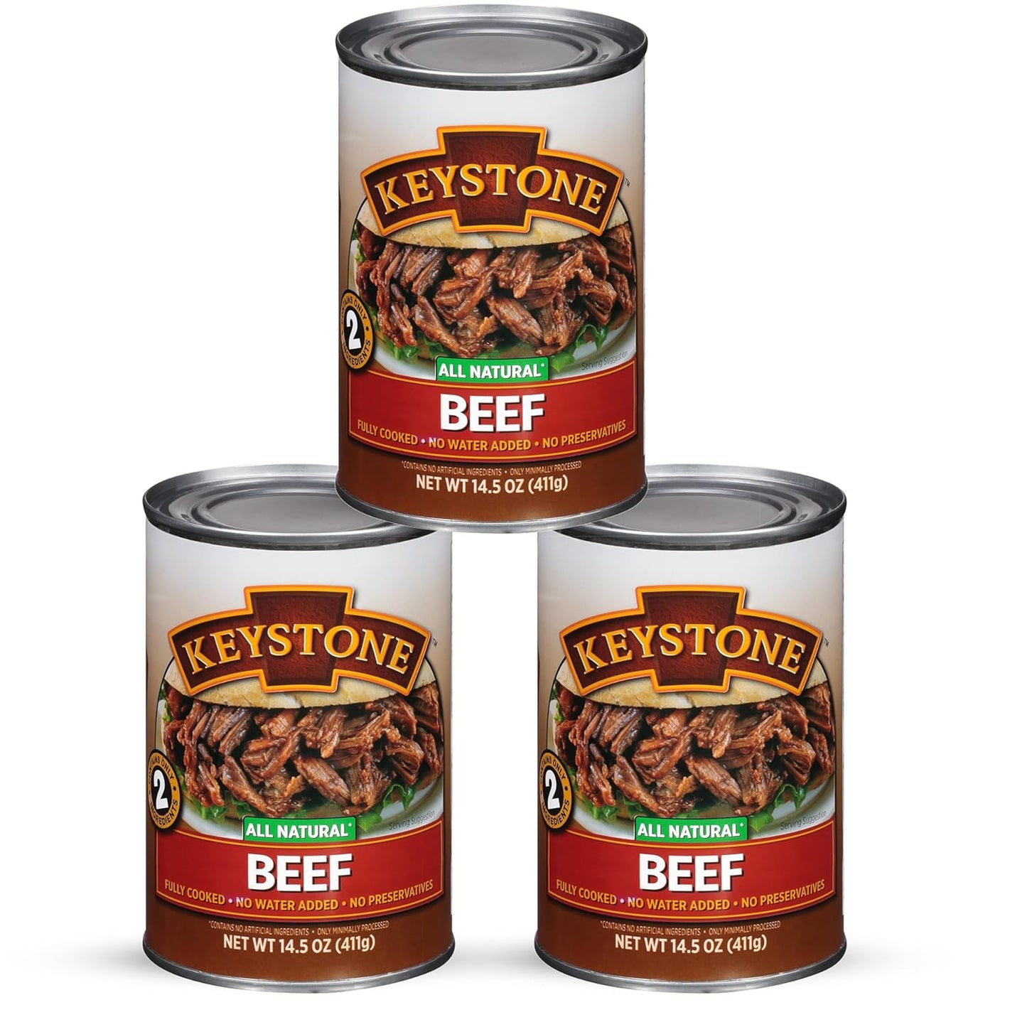 Keystone Meats All Natural Beef 14.5 oz Can