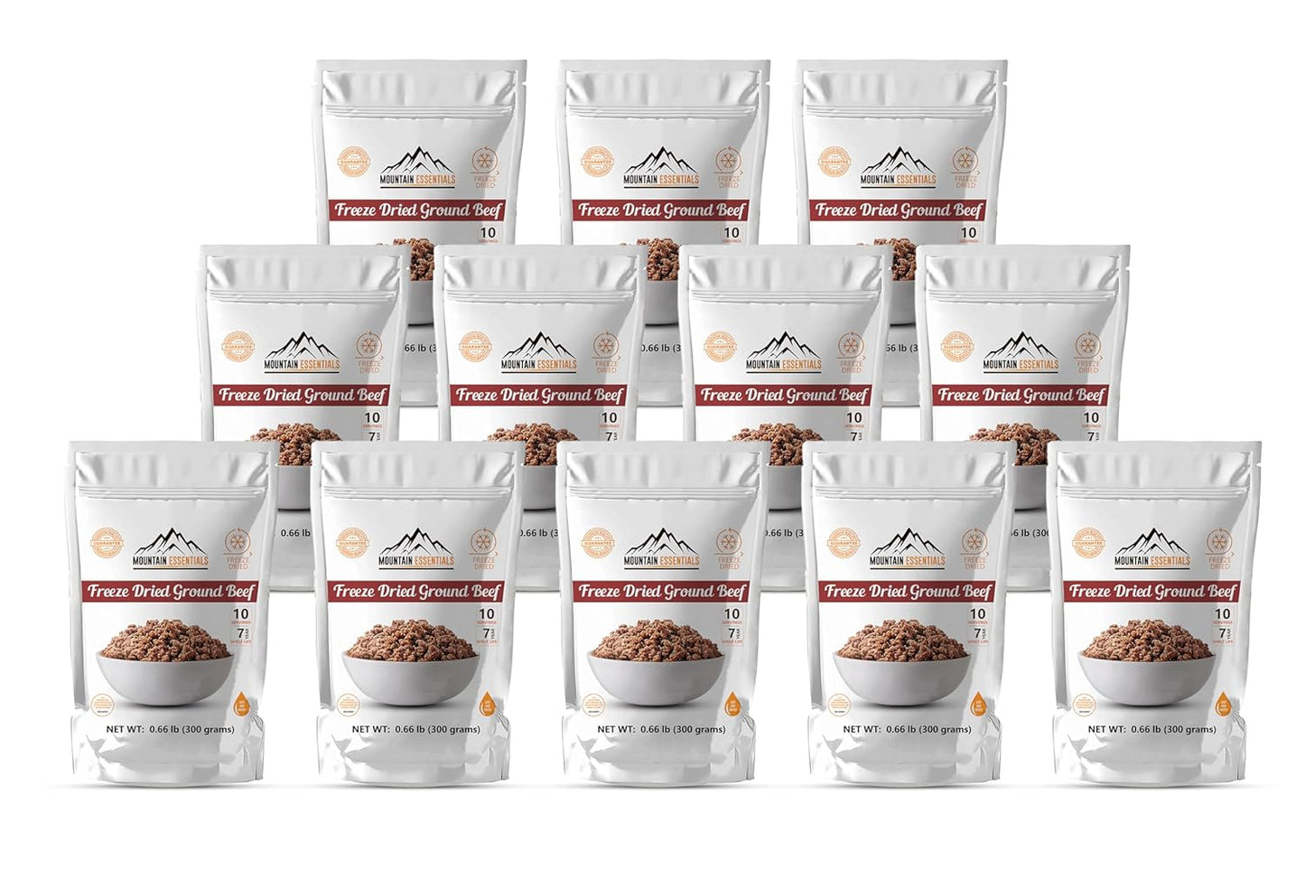 Mountain Essentials Freeze Dried Ground Beef Resealable Pouch 300 grams