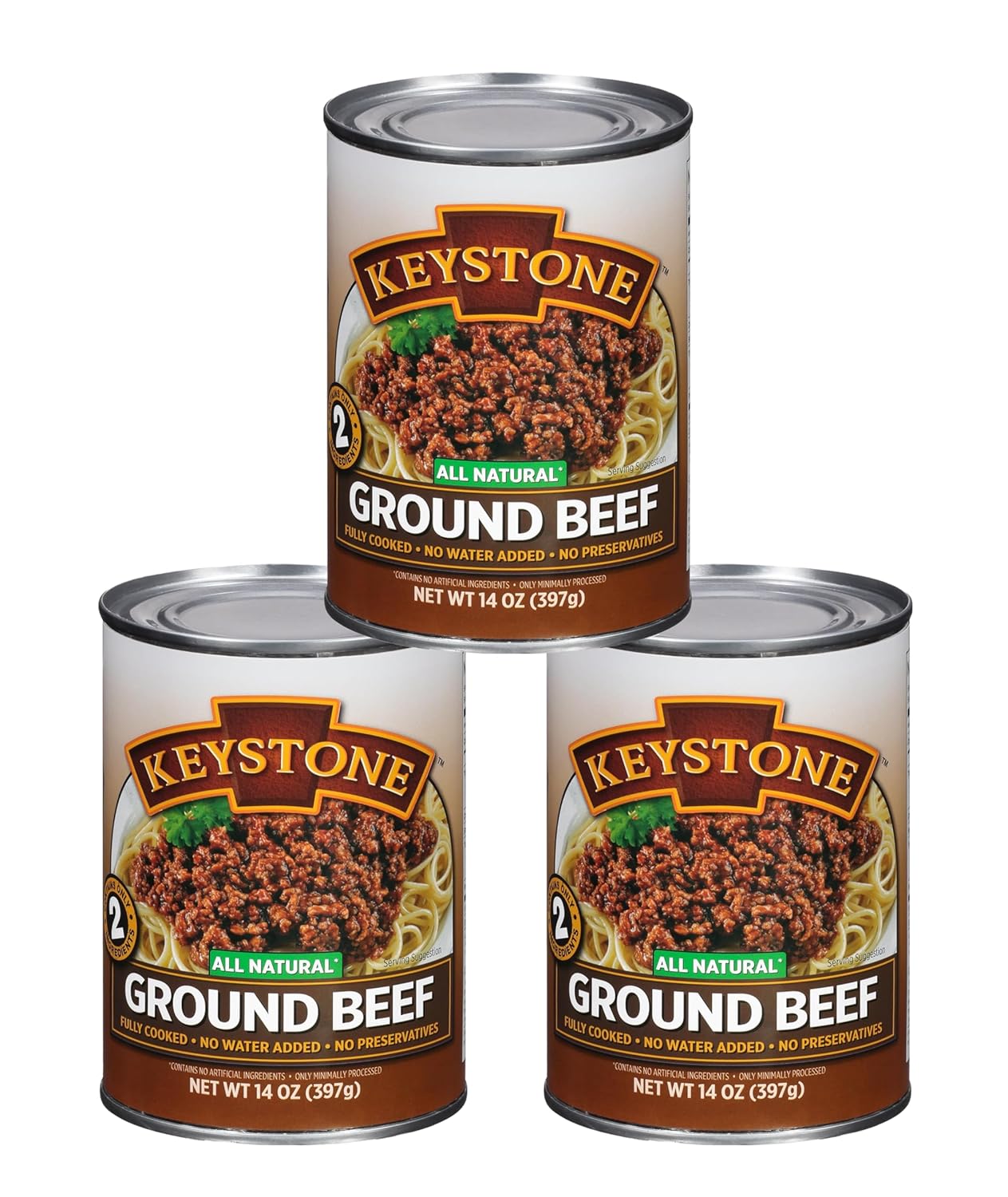 Keystone Meats All Natural Ground Beef 14 Oz Can