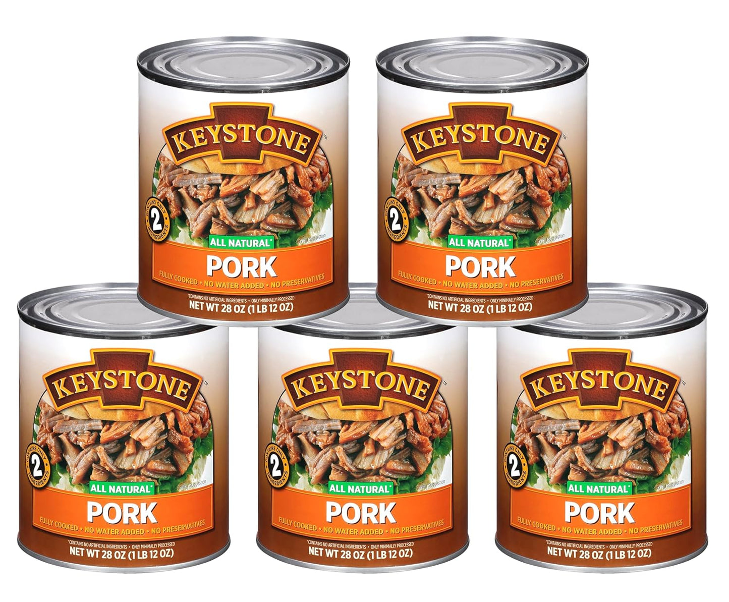 Keystone Meats All Natural Pork 28oz Can