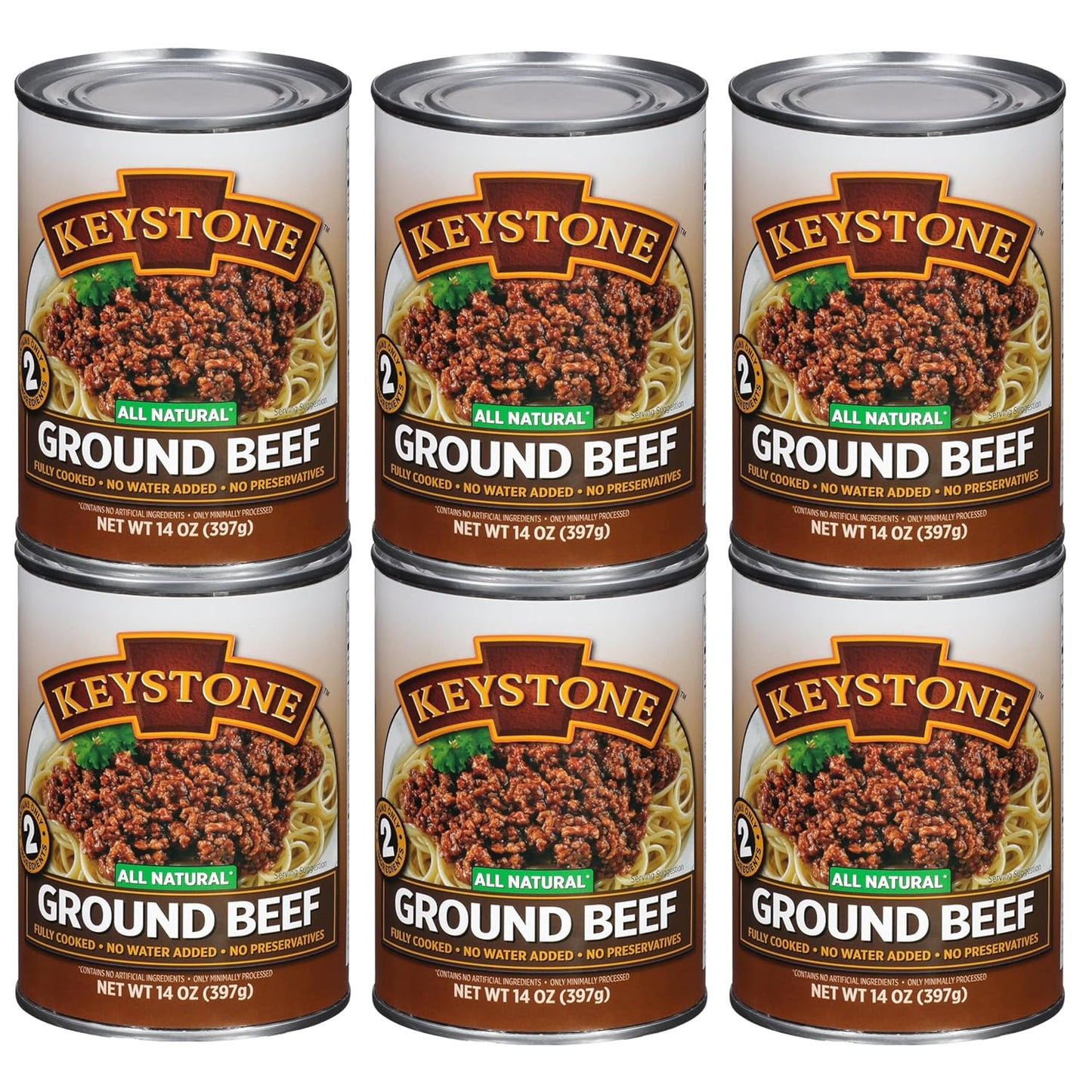 Keystone Meats All Natural Ground Beef 14 Oz Can