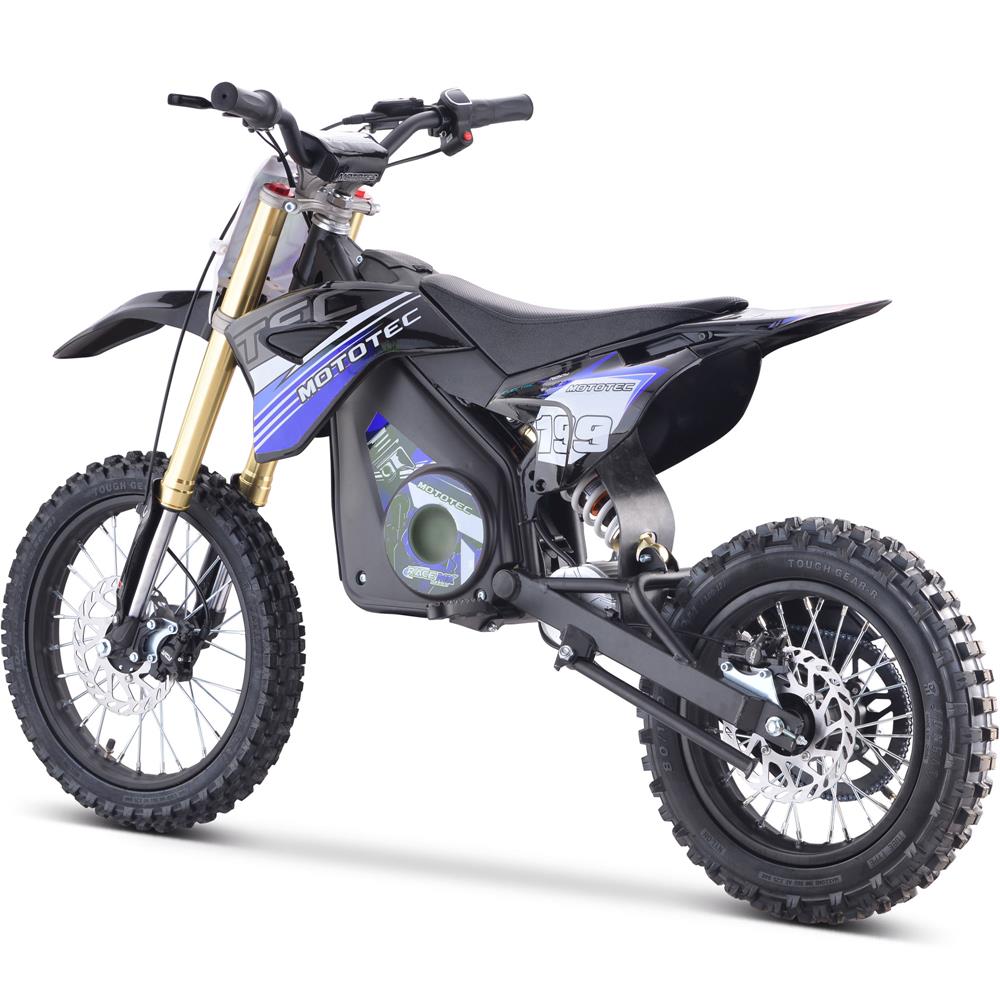 Blue MotoTec 48V Pro Electric Dirt Bike with 1600W Lithium Power