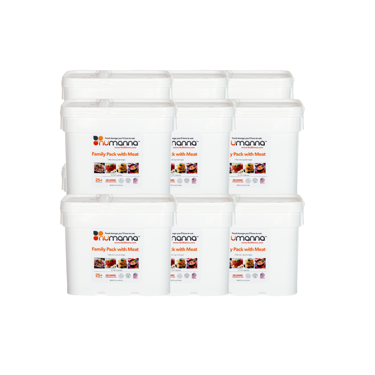 NuManna Family Dozen w/Meat - 876 Servings