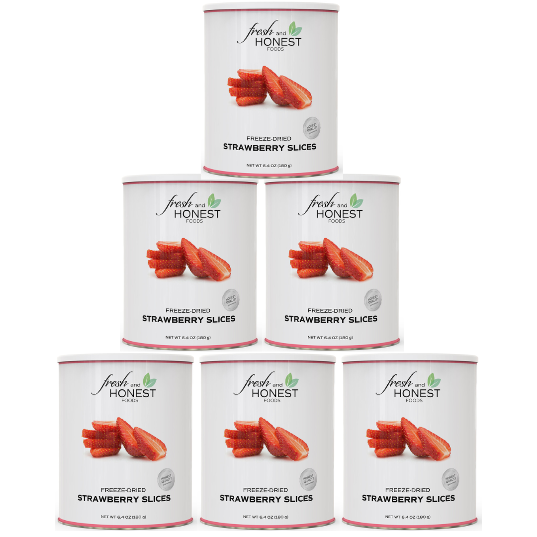 Fresh and Honest Foods 100% All Natural Freeze Dried Strawberries 6.3 OZ #10 Can