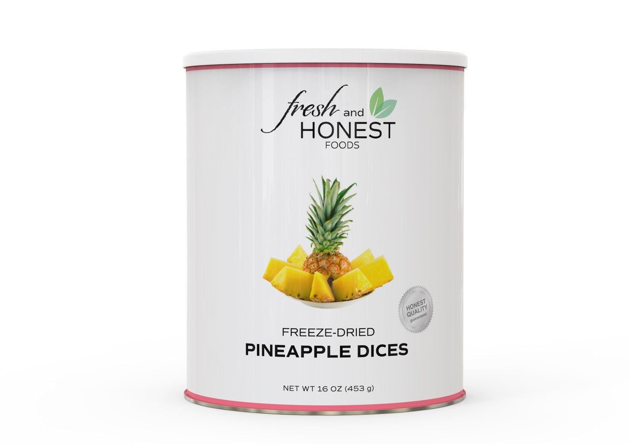 Fresh and Honest Freeze-Dried Pineapple Dices – Tropical Flavor Year-Round