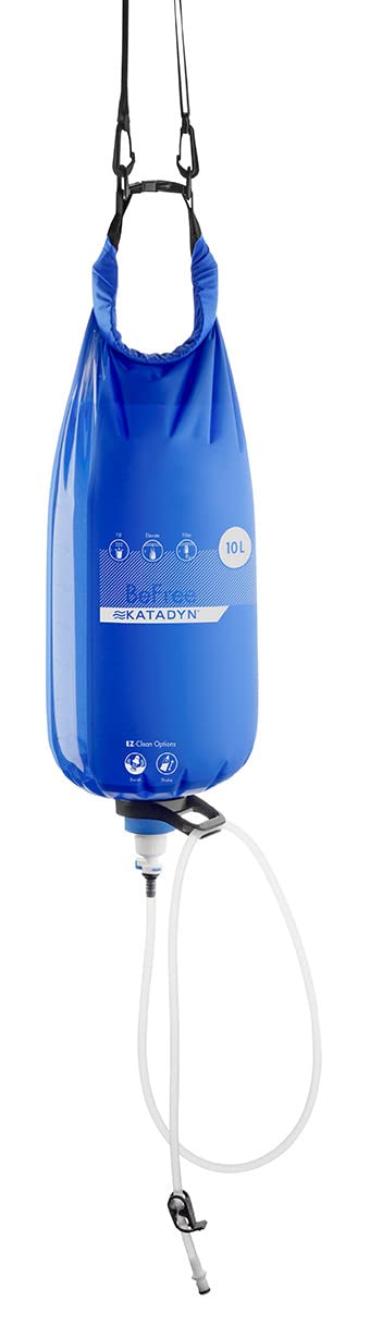 Katadyn Gravity BeFree 10L Water Microfilter, Camping, Backpacking, Emergency Preparedness, Blue