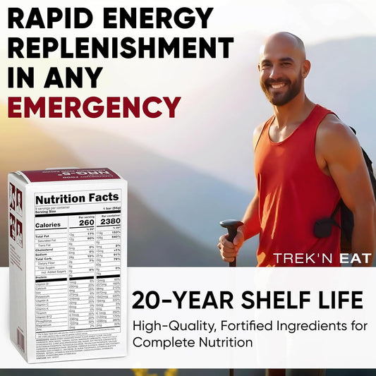 Katadyn NRG-5 Emergency Food Ration 500g Pack of 24 (216 Bars) Ready to Eat 2380 kcal per Pack, Vegan, Lactose-Free, GMO-Free