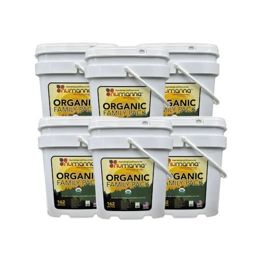 NuManna Organic Mega Family Pack - 6 Buckets, 972 Servings