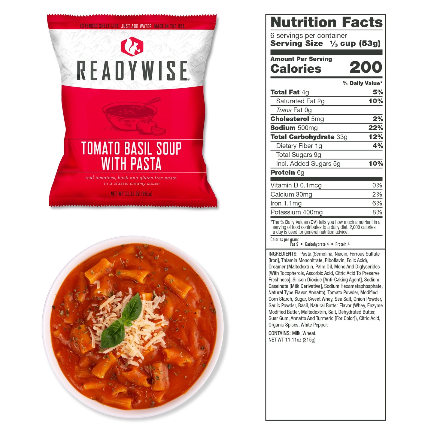 ReadyWise 240 Serving Package - 40 lbs - Includes: 1 - 120 Serving Entrée Bucket and 1 - 120 Serving Breakfast Bucket