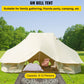 VEVOR 6m Bell Tent 19.7x13.1x9.8 ft Yurt Beige Canvas Tent Cotton Glamping Tents 8-12 Person 4 Season Teepee Tent Portable for Adults Luxury Safari Tent for Family Outdoor Camping Lightweight