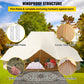 VEVOR 6m Bell Tent 19.7x13.1x9.8 ft Yurt Beige Canvas Tent Cotton Glamping Tents 8-12 Person 4 Season Teepee Tent Portable for Adults Luxury Safari Tent for Family Outdoor Camping Lightweight