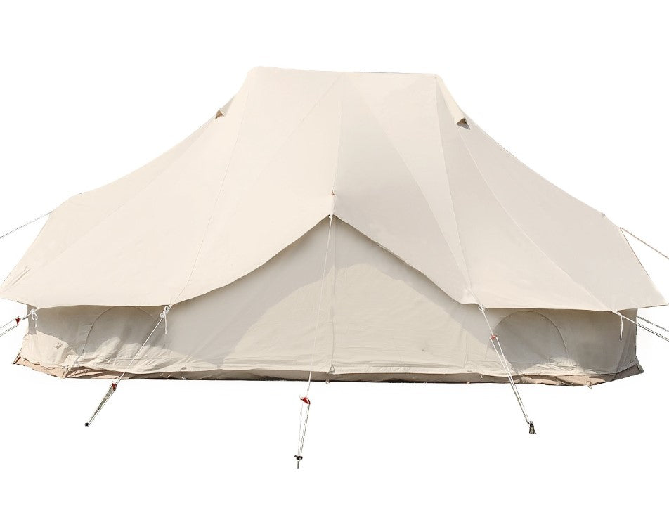 VEVOR 6m Bell Tent 19.7x13.1x9.8 ft Yurt Beige Canvas Tent Cotton Glamping Tents 8-12 Person 4 Season Teepee Tent Portable for Adults Luxury Safari Tent for Family Outdoor Camping Lightweight