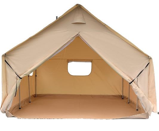 VEVOR Canvas Wall Tent 14X16ft, Wall Tent with PVC Storm Flap, Large Canvas Wall Tent Waterproof, Camping Canvas Tents With Stove Hole for 8-10 people Outdoor Camping Hiking Party Hunting