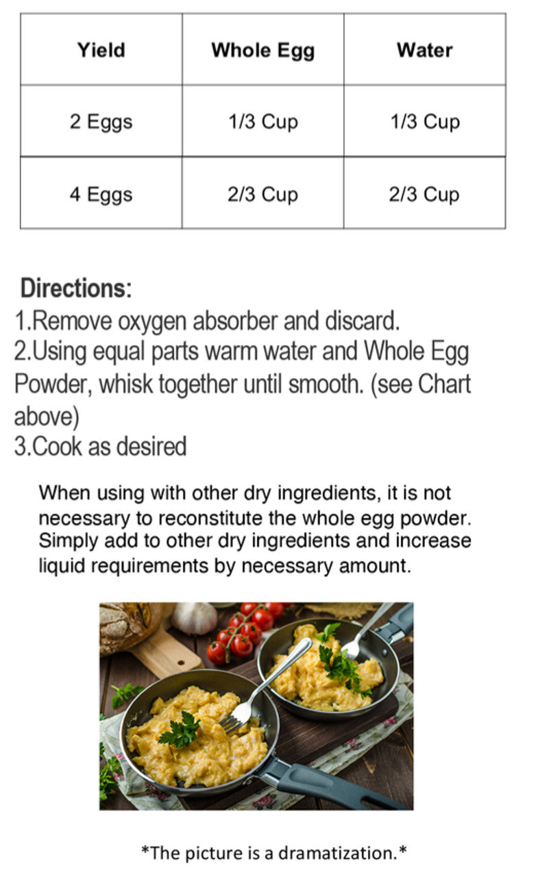 Fresh and Honest Foods - Whole Egg Powder