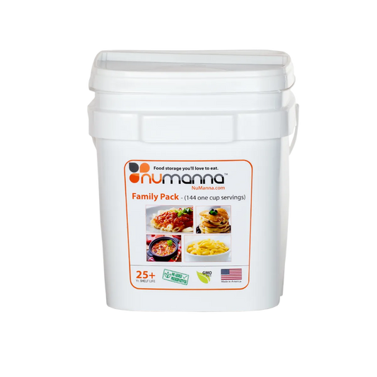 NuManna INT-NMFP 144 Meals, Emergency Survival Food Storage Kit, GMO-Free