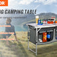 VEVOR Camping Kitchen Table, Quick set-up Folding Camping Table, 3 Adjustable Heights, MDF Camping Table, Ideal for Outdoor Picnics, BBQs, Camping, RV Traveling