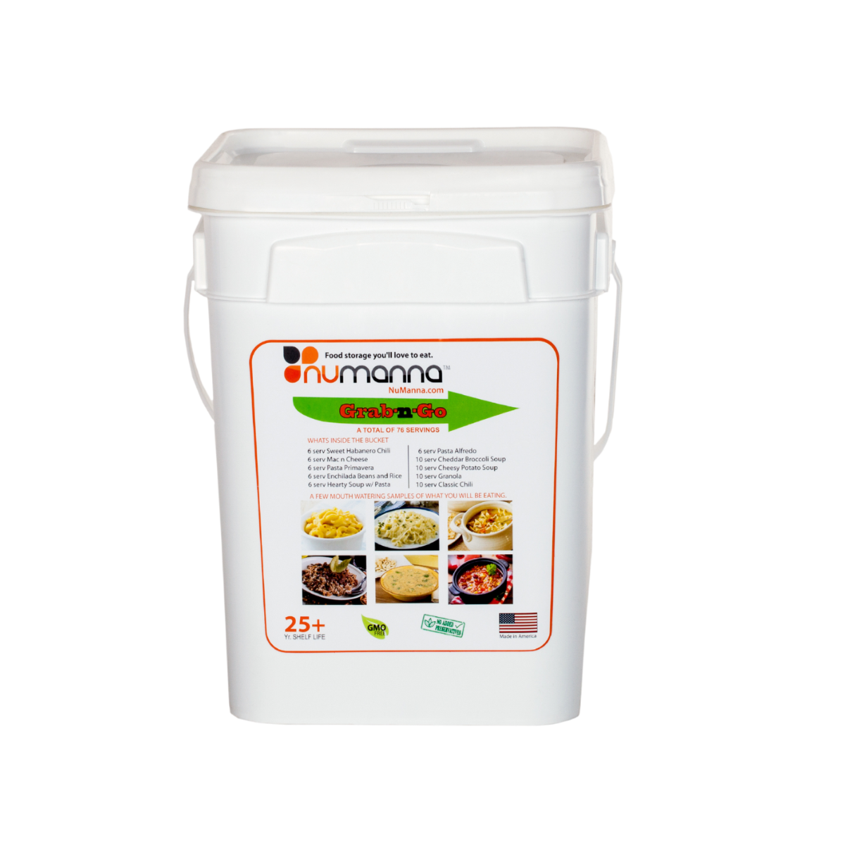 NuManna Grab-n-Go Bucket - 80 Serving Meals