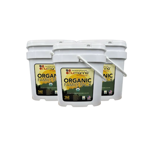 NuManna Triple Organic Family Pack - 3 Buckets, 486 Servings