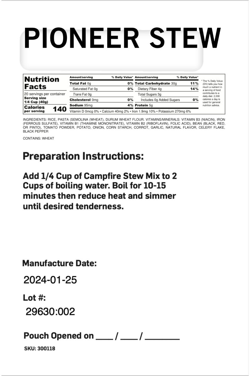 Survival Cave Food - 120-Serving Emergency Meal Kit