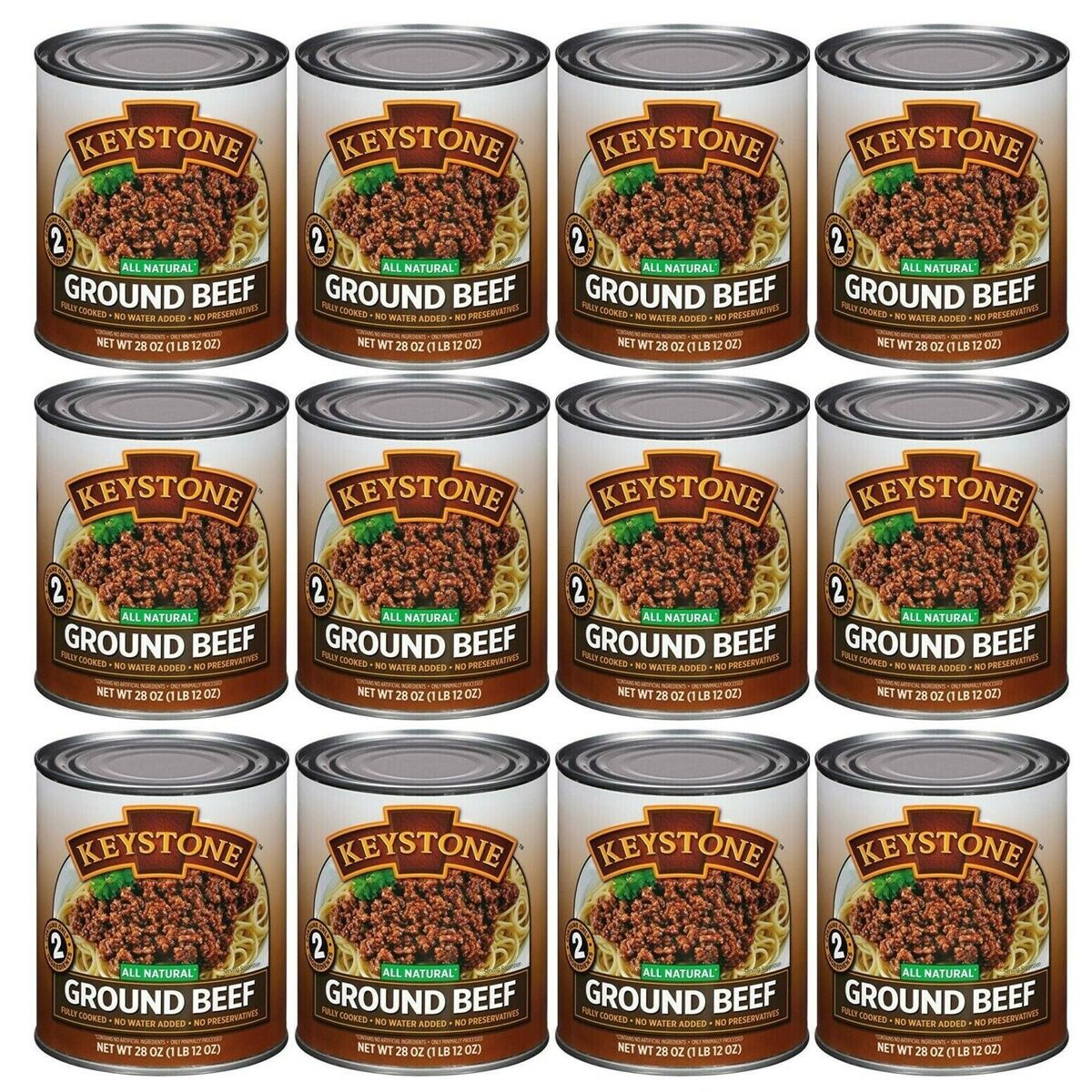 Keystone Meats All Natural Ground Beef 14 Oz Can