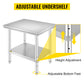 VEVOR Commercial Worktable & Workstation 24 x 30 x 32 Inch Stainless Steel Work Table Heavy Duty Commercial Food Prep Work Table for Home, Kitchen, Restaurant Metal Prep Table with Adjustable Feet