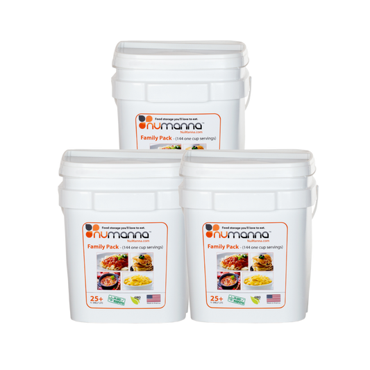 NuManna Triple Family Pack: Long-Term Storage Food for 432 Servings