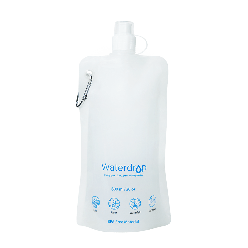 Waterdrop Portable Water Filter Straw with Collapsible Water Pouch and Gravity Water Bag