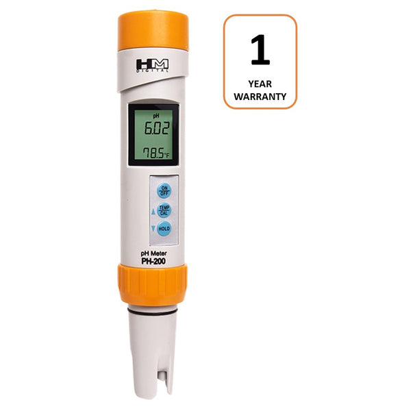 HM Digital PH-200 Waterproof pH Meter, 0-14.00 pH Range – Safecastle