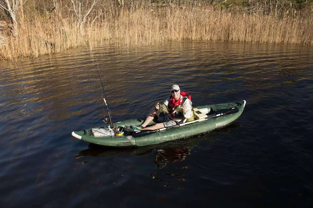 Sea Eagle 385fta FastTrack Angler Series Inflatable Kayak Swivel Seat Fishing Rig Package